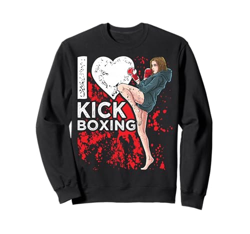 Damen Mädchen Kickboxer I Love Kickboxen Sweatshirt Damen Mädchen Kickboxer I Love Kickboxen Sweatshirt von girl i love kickboxing | kickboxing therapy