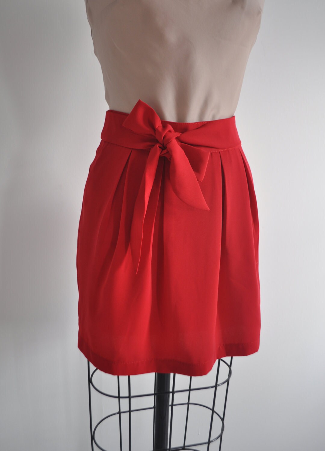 Freude Urlaub Rot Bogen Knoten Plon Waist Rock Xs S M L Freude Urlaub Rot Bogen Knoten Plon Waist Rock Xs S M L von girlandaseriousdream