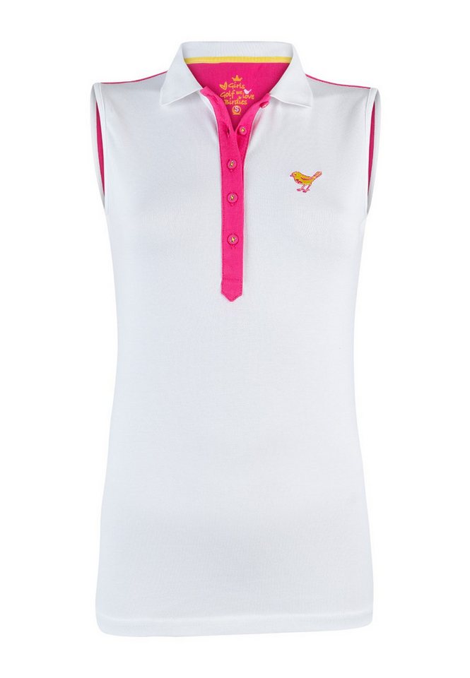 girls golf Poloshirt Girls Golf Polo 'Alexa' Sleeveless Weiß Damen L von girls golf