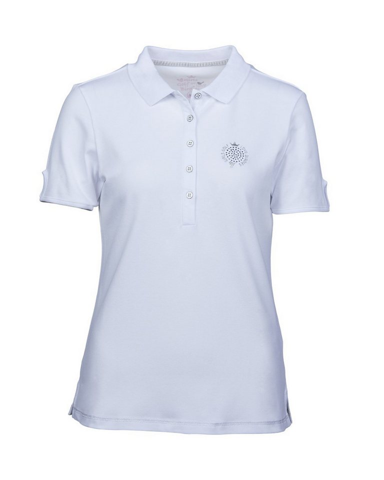 girls golf Poloshirt Girls Golf Polo 'Golf' Weiß Damen M von girls golf