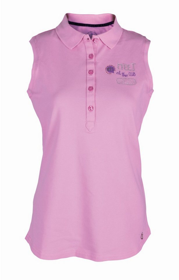 girls golf Poloshirt Girls Golf Polo Meet me at the Clubhouse Sleeveless Rosa Damen von girls golf