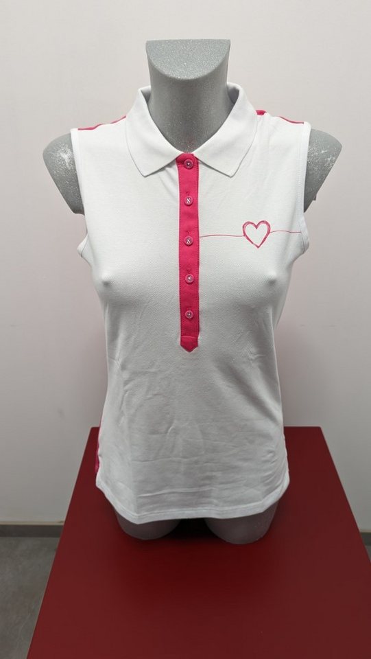 girls golf Poloshirt Girls Golf Polo "Pink Golf Love" Sleeveless Weiß - Pink Damen von girls golf