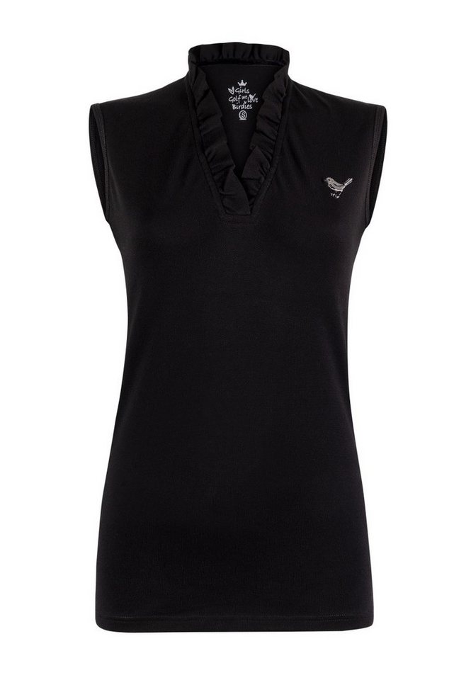 girls golf Poloshirt Girls Golf Polo 'Shiny Love' Sleeveless Schwarz Damen von girls golf