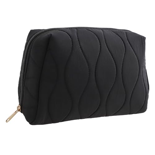 giteo bedding Ästhetische Make-up-Tasche, tragbare Reise-Kosmetiktasche für Damen und Mädchen, gesteppter Make-up-Organizer für Toilettenartikel, für den täglichen Gebrauch, Taschen für Geldbörse von giteo bedding