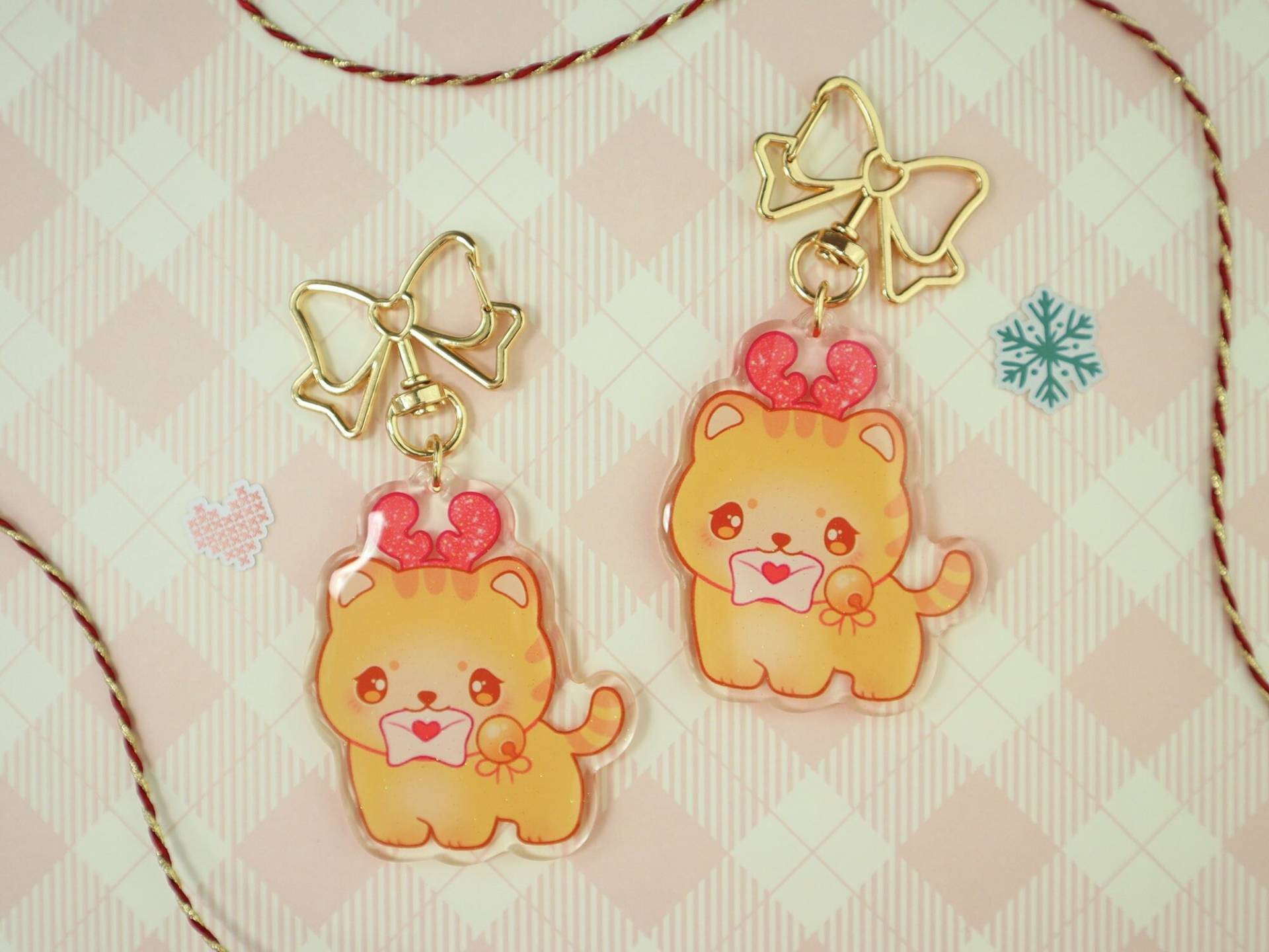 Weihnachtskatze Schlüsselanhänger ~ Niedlicher Weihnachtsanhänger Kawaii Katzen Weihnachtskatze Schlüsselanhänger ~ Niedlicher Weihnachtsanhänger Kawaii Katzen von giulianacraft
