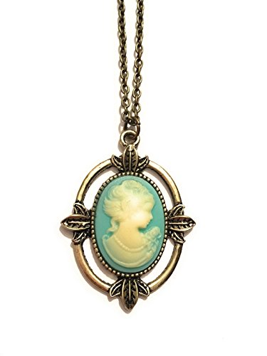 Giulyscreations Katerina Petrova 1864 The Vampire Diaries Erwachsene Fans der Serie, Unisex Bronze Halskette mit Kamee, 4,5 cm, 45 cm von giulyscreations