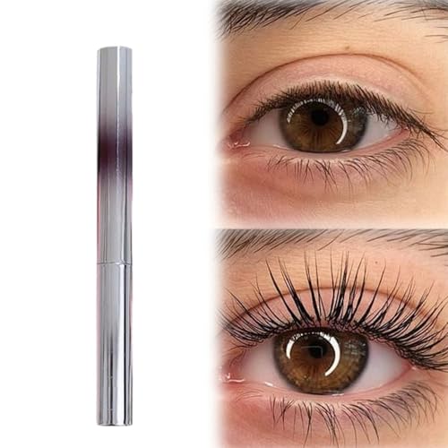 Iron Wand Mascara, 2025 Neuer Schwarzer Waschbarer Mascara-Stab aus Metall, Bürstenloser Mascara-Stab aus Metall, Wasserfeste, Lang Anhaltende Extensions-Mascara (Schwarz, 1 PCS) von givuaime