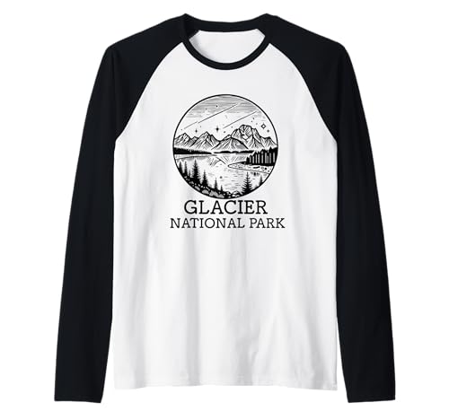 Gletscher-Nationalpark Montana Souvenir Damen Herren Junge Jugend Raglan Gletscher-Nationalpark Montana Souvenir Damen Herren Junge Jugend Raglan von glacier national park women men Utah