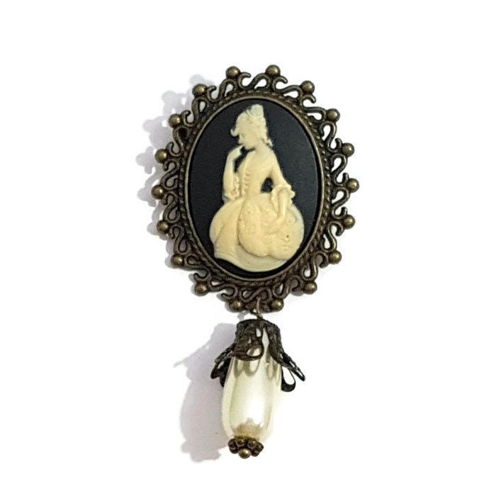 Lady Brosche Cameo Anstecknadel Victorian Egl Pinback Valentinstag Geschenk Schmuck Brautjungfer Hübsche von glamasaurus