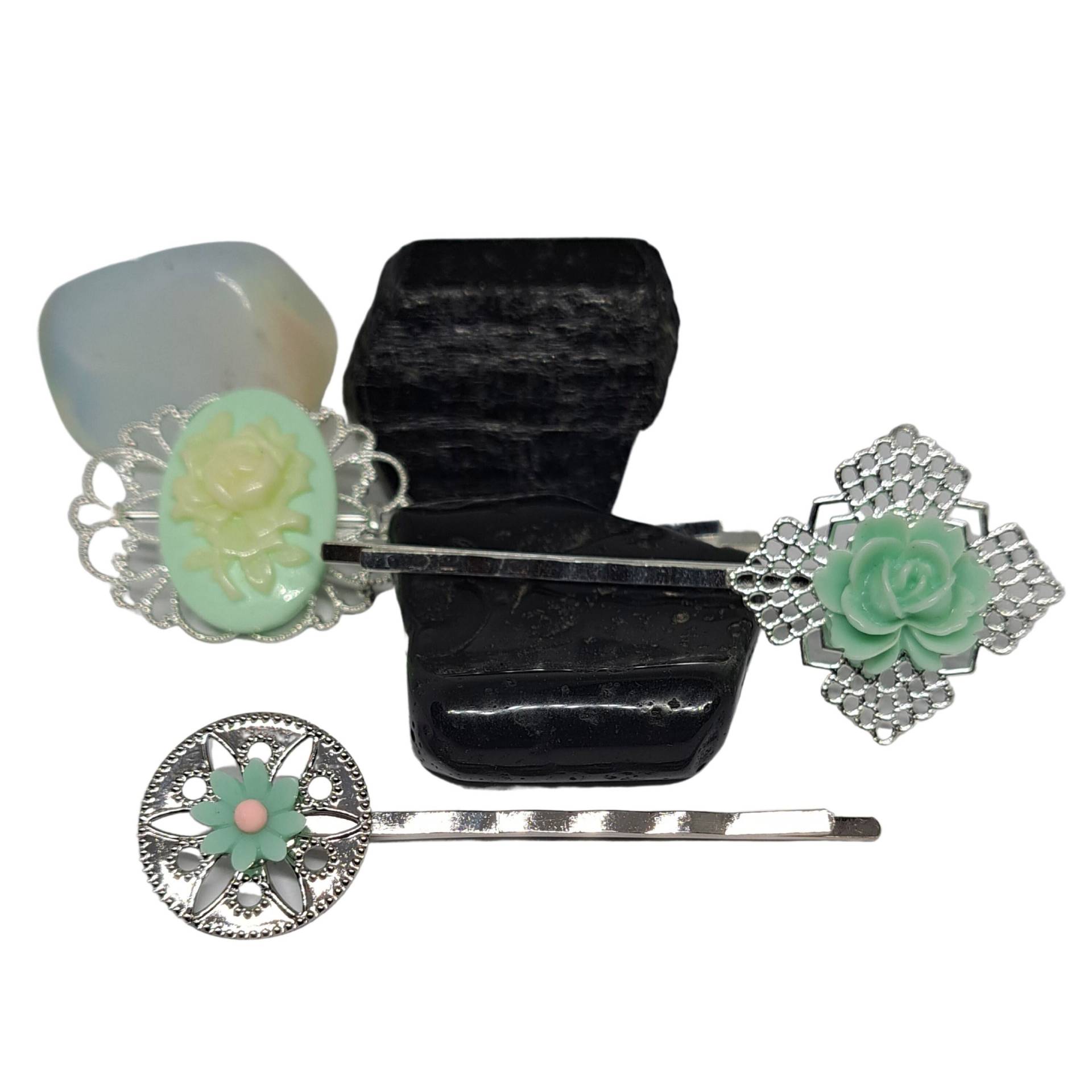 Mintgrün Haarnadeln Blumen Bobby Pins 3Er Set Brautjungfer Geschenk Haarspange Floral Accessoire Schmuck Haarkamm Florale Regency Mintgrün Haarnadeln Blumen Bobby Pins 3Er Set Brautjungfer Geschenk Haarspange Floral Accessoire Schmuck Haarkamm Florale Regency von glamasaurus