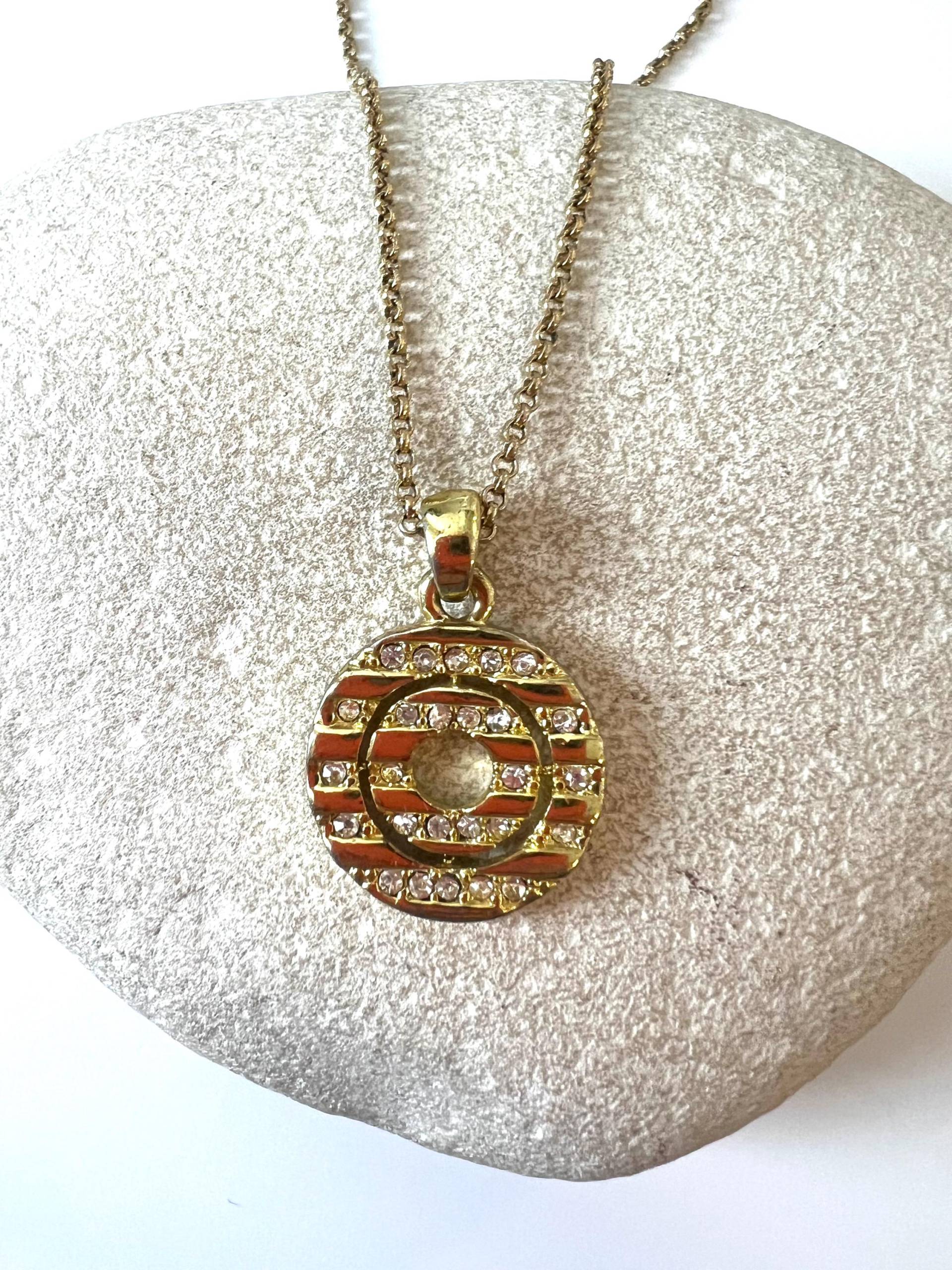 Israel Vergoldeter Weißer Topas Kreis Anhänger. Gold Überzogener Kreis-Unendlichkeits-Doppelt-Kreis-Weißer Topas-Anhänger. Anhänger Vintage von glamrox