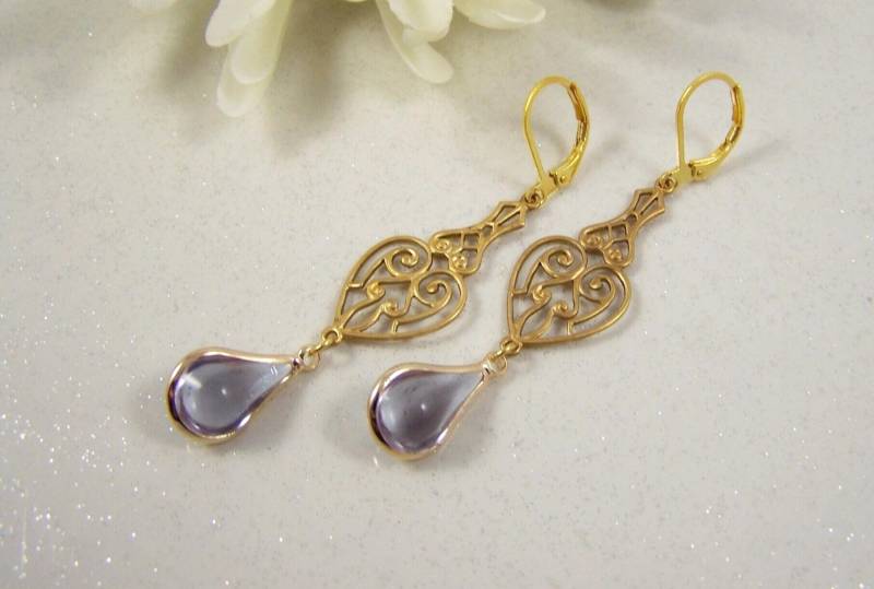 Eloise Ohrringe Vintage Jugendstil Ohrhänger Ohrstecker Ohrschmuck Viktorianisch Geschenk Frauen Damen Hochzeitstag Romantisch von glanzundgeschmeide