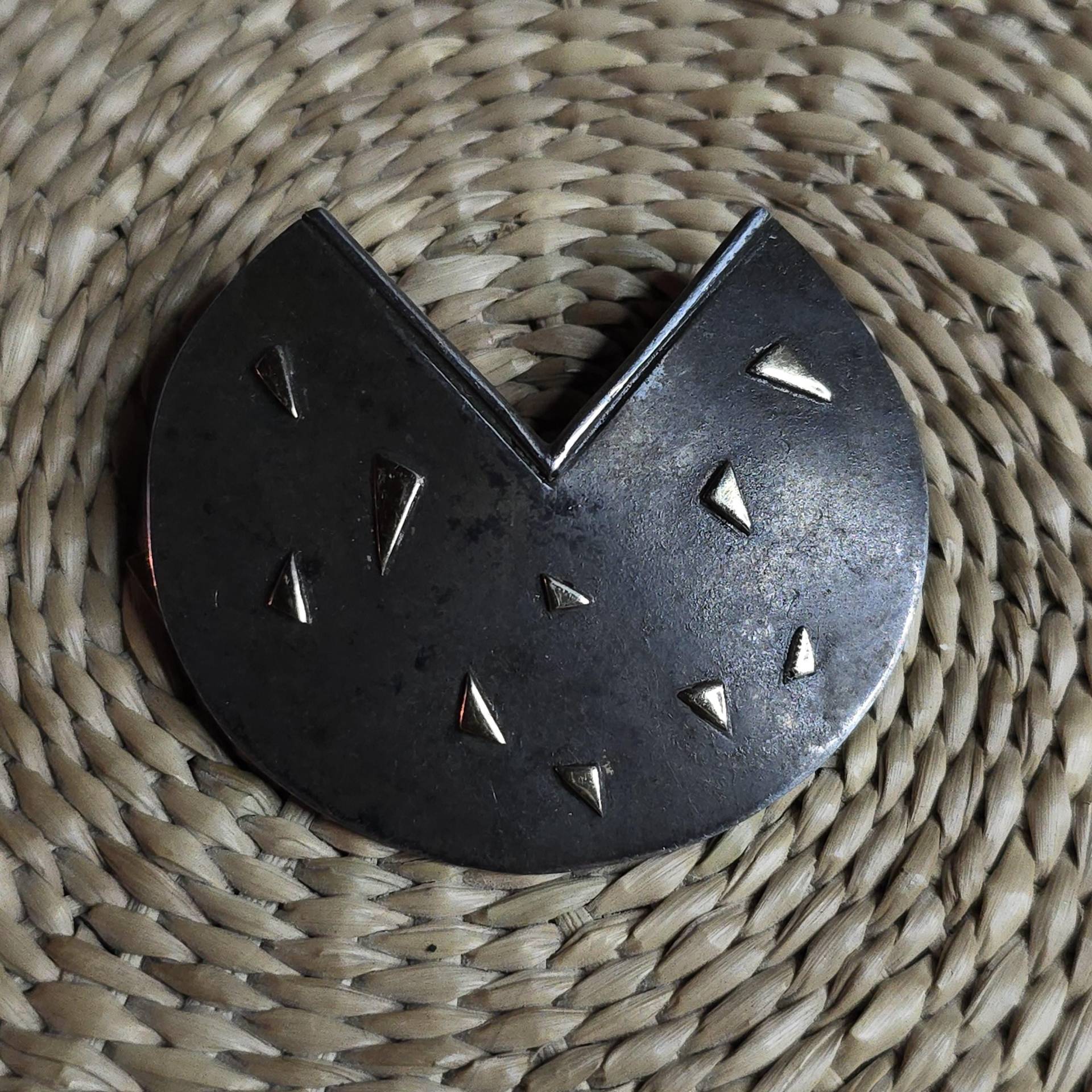 Große Designer Brosche Aus 925 Silber Und 14K | 585 Gold, Midcentury, Modern Design, Handgefertigt Große Designer Brosche Aus 925 Silber Und 14K | 585 Gold, Midcentury, Modern Design, Handgefertigt von glaskult13