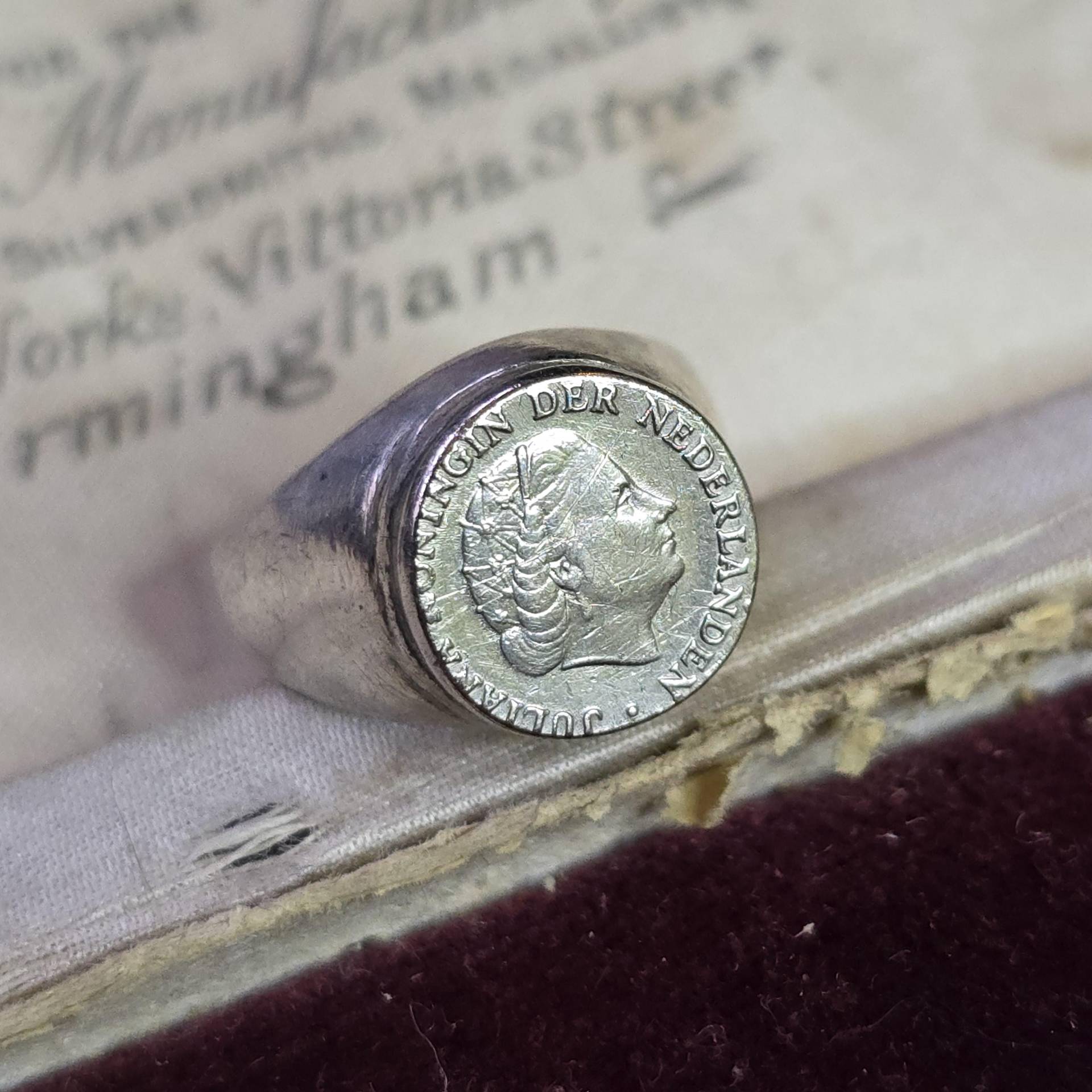 Vintage Münz Herren Und Damen Monogramm Ring, 800 Silber Ring Siegel Ring Herren, Schmuck Silver True Vintage, Art Nouveau Vintage Münz Herren Und Damen Monogramm Ring, 800 Silber Ring Siegel Ring Herren, Schmuck Silver True Vintage, Art Nouveau von glaskult13