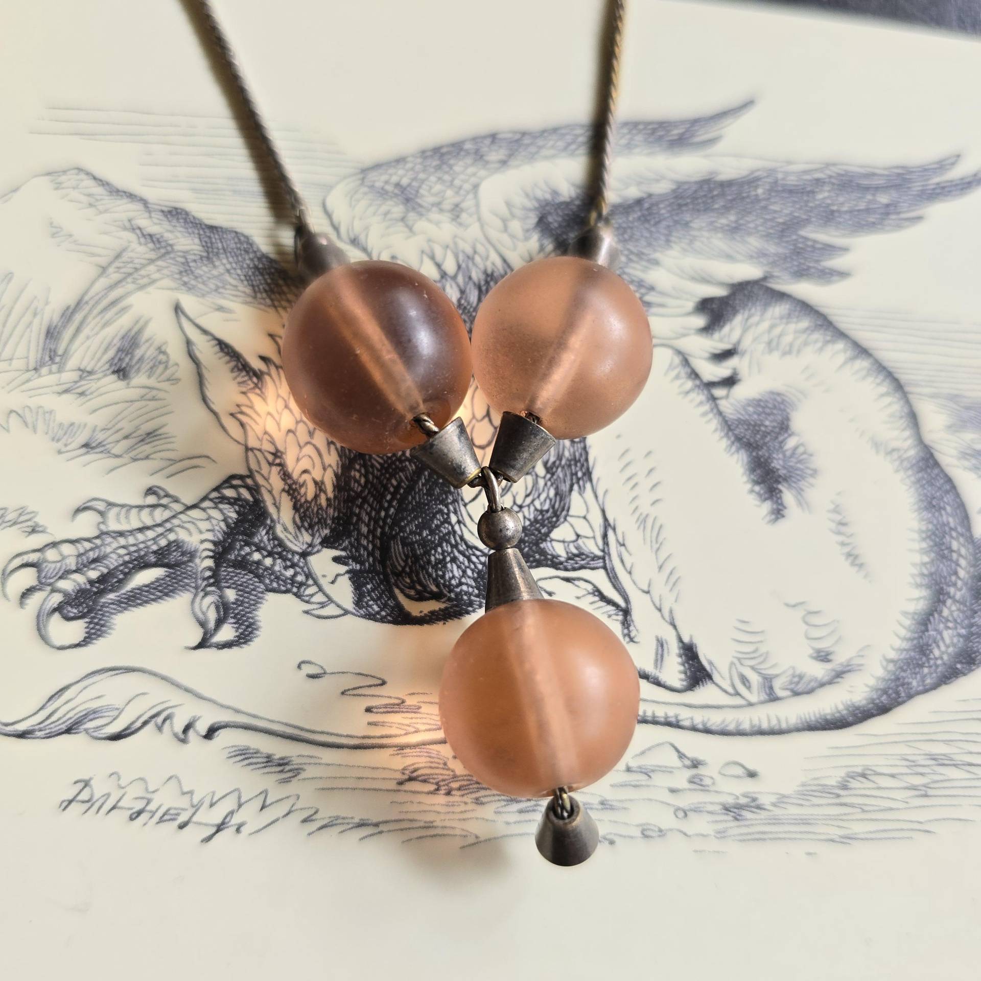 Wmf Myra Glas Collier, Halskette, 1930 Art Deco, Bauhaus Design, Schmuck Ikora, Brocante Glas, Rar, Kette Necklace von glaskult13