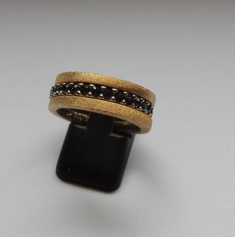 3-Teiliiger Ring Silber-Vergoldet von glasschmuckdesign