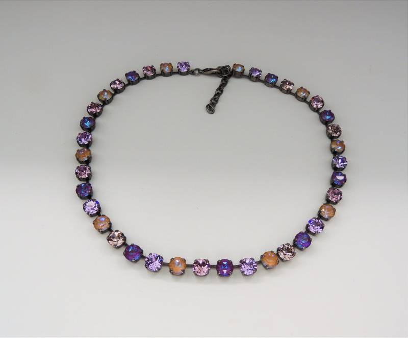 Collier in Lila Tönen von glasschmuckdesign