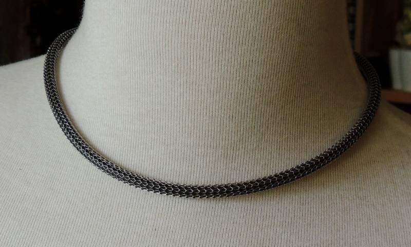 Geflechtskette Aus Edelstahl von glasschmuckdesign