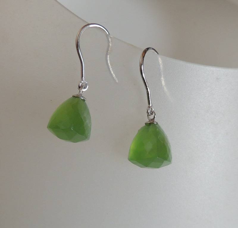 Ohrhänger, Ohrschmuck, Grünachat, Trillant Ohrhänger, Ohrschmuck, Grünachat, Trillant von glasschmuckdesign