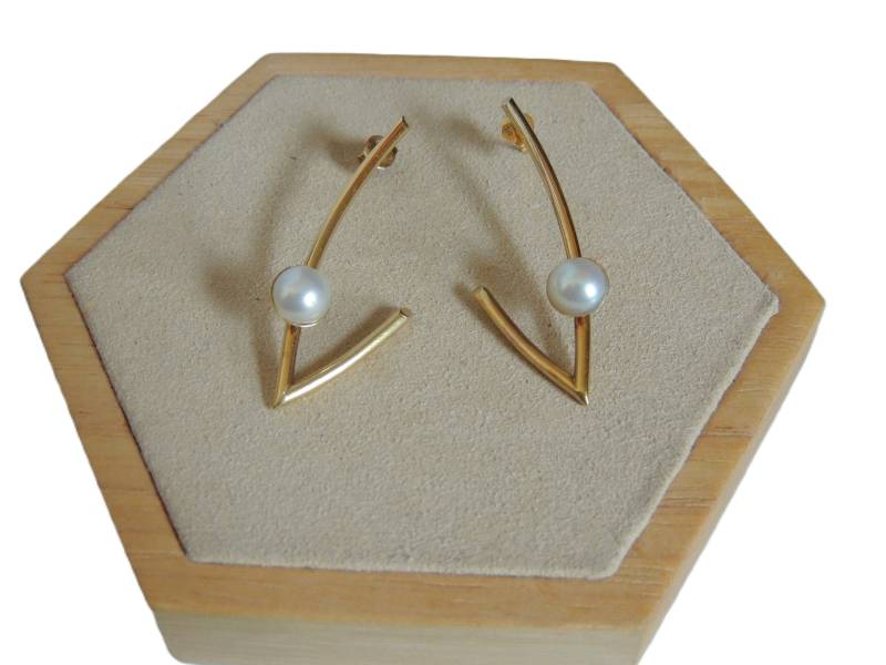 Ohrhänger, Perle, Pendel, Ohrstecker von glasschmuckdesign