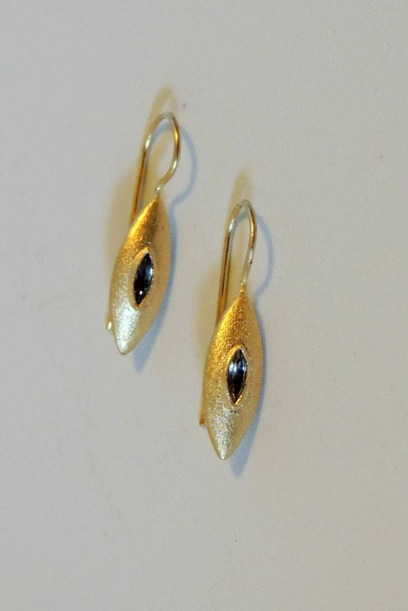 Ohrhänger Silber Vergoldet von glasschmuckdesign