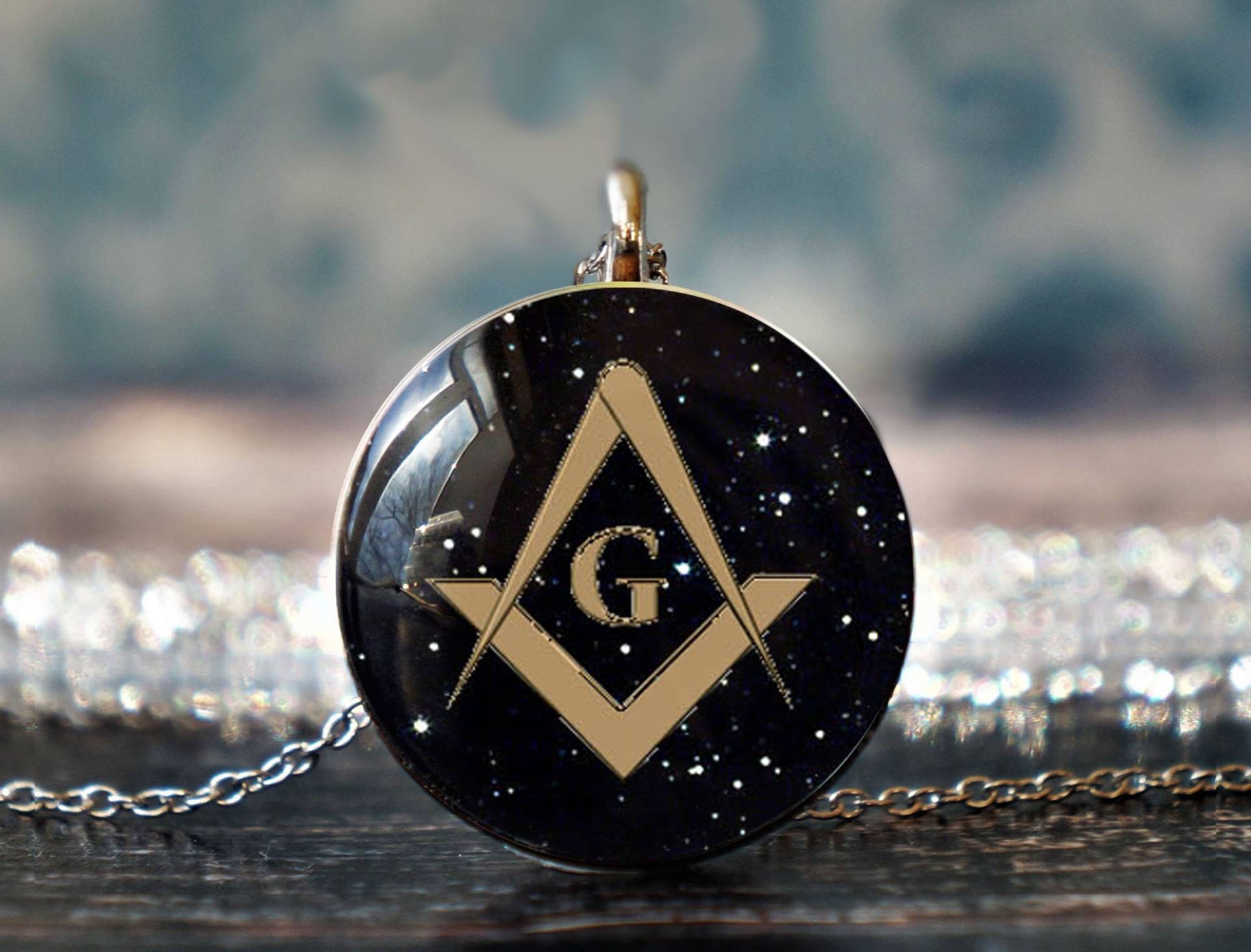 Freimaurer Schmuck, Anhänger, Symbol, Masonic Halskette, Geschenke von glassory