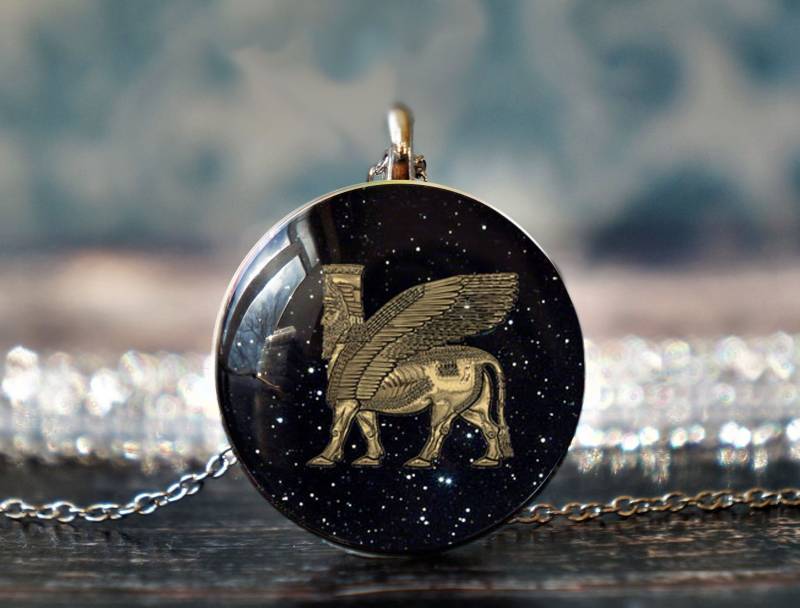 Lamassu , Sumerian Anhänger Zoroastrian Halskette von willowtail