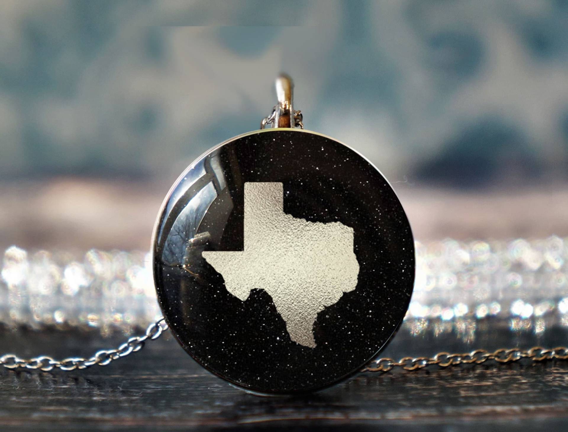 Texas Schmuck, Zustand Halskette, Geschenk, Anhänger von glassory