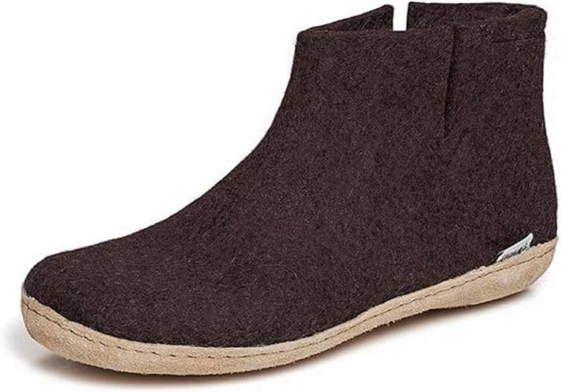 glerups dk Filzschuh Filzstiefel Hüttenschuhe braun Hausschuh von glerups dk
