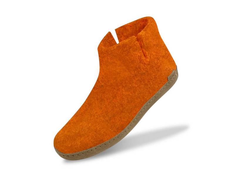 glerups dk Hausschuhe Filzschuhe orange Gr. 40 Hüttenschuhe von glerups dk