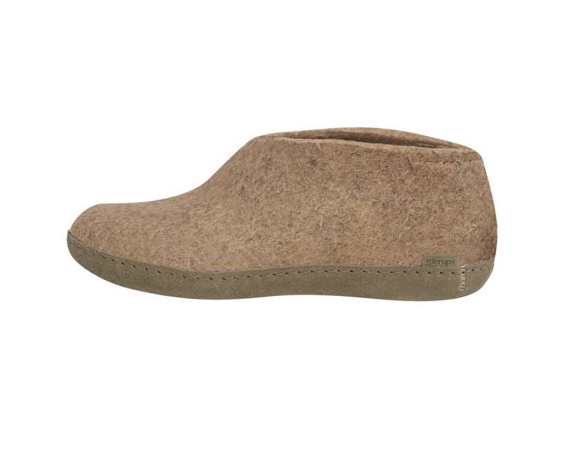 glerups dk Ledersohle Hausschuh (1-tlg) Hausschuh - Aus 100% reiner Naturwolle, Schützt vor Geruch von glerups dk