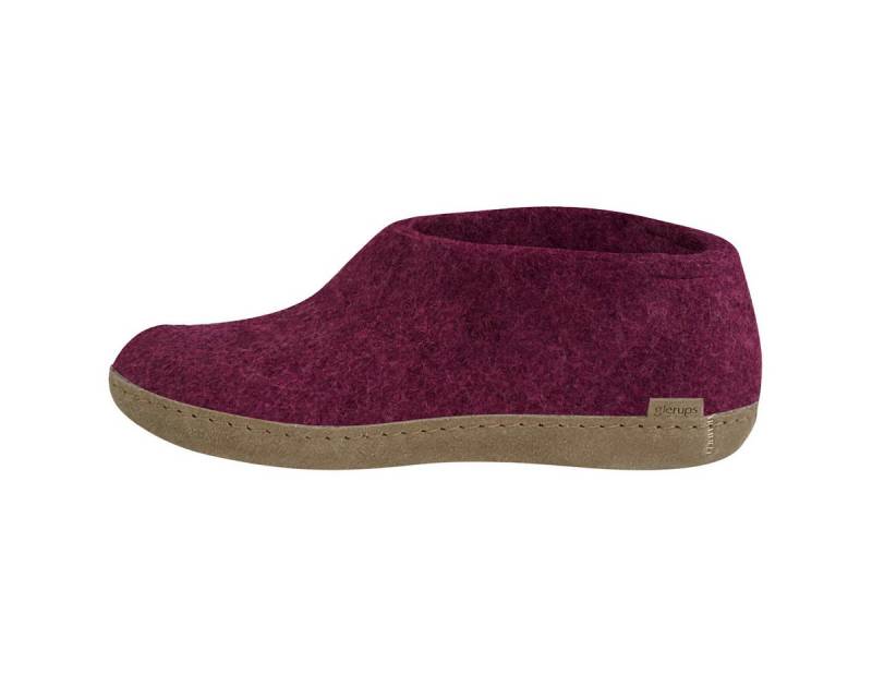 glerups dk Ledersohle Hausschuh (1-tlg) Hausschuh - Aus 100% reiner Naturwolle, Schützt vor Geruch von glerups dk