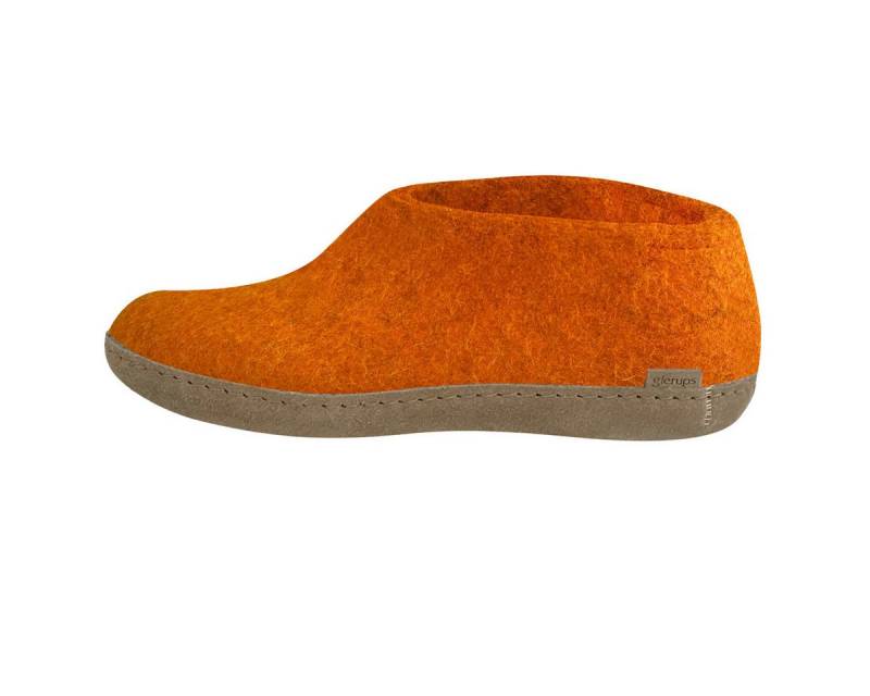 glerups dk Ledersohle Hausschuh (1-tlg) Hausschuh - Aus 100% reiner Naturwolle, Schützt vor Geruch von glerups dk