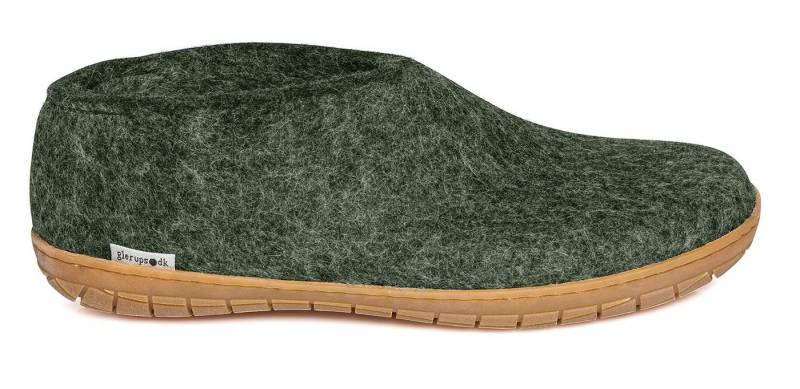 glerups dk Modell A Filzschuh Kautschuksohle Hausschuh antibakteriell, atmungsaktiv, hautschonend, geruchsneutral von glerups dk