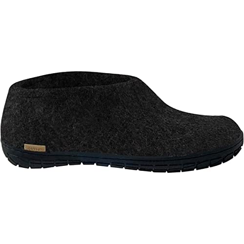 glerups dk Modell AR-02 Unisex-Erwachsene Filz-Hausschuh, Damen,Herren Huettenschuhe, Filz-Pantoffel Slipper Puschen Stiefel,Charcoal,36 EU / 3.5 UK von glerups dk