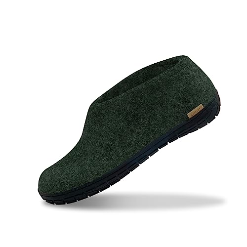 glerups dk Modell AR-02 Unisex - Erwachsene Filz-Hausschuh, Damen,Herren Huettenschuhe, Slipper Puschen Stiefel warm Winter abs,Forest,41 EU / 7.5 UK von glerups dk