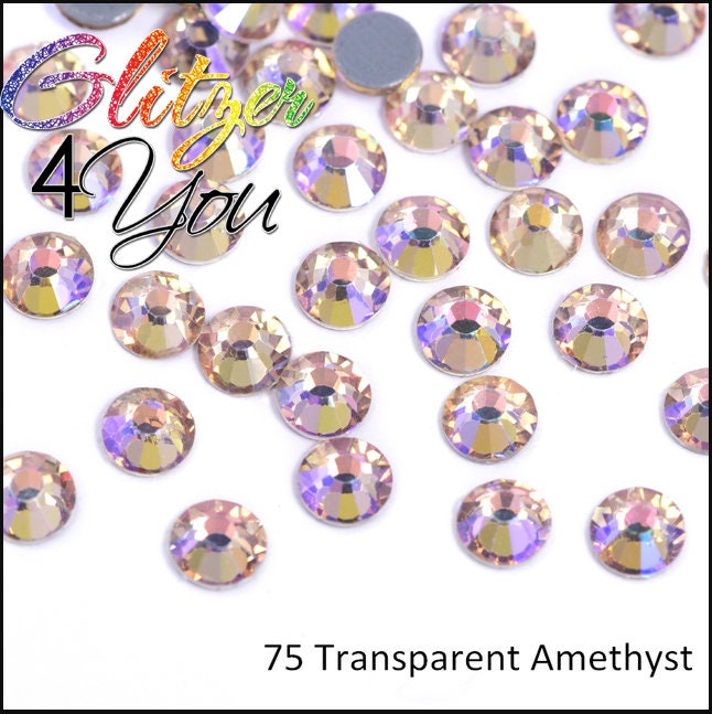 Transparent Amethyst Hotfix Dmc Strasssteine Div. Größen Transparent Amethyst Hotfix Dmc Strasssteine Div. Größen von glitzer4you