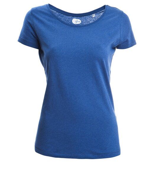 glore Basics Basic T-Shirt mit weitem U-Ausschnitt - Sissi meliert - aus Bio-Baumwolle von glore Basics