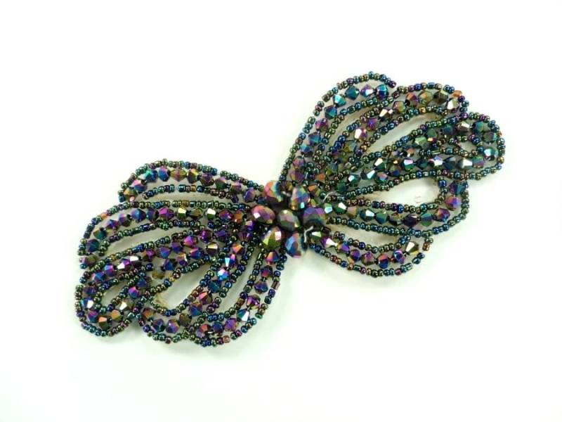 Applikation Aufnäher Glasperlen Pfau Kostüm Nähen Motiv 13cm Jb213 von gloryshouse