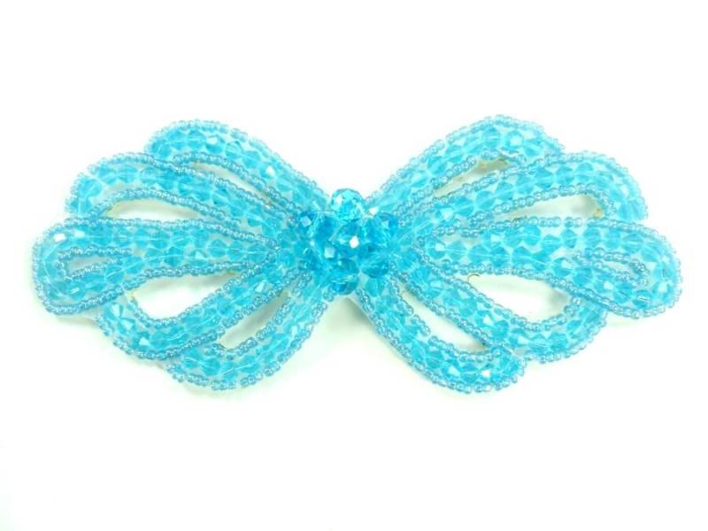 Applique Patch Glass Beaded Turquoise Blue Costume Nähmotif 5 "Jb213 Applique Patch Glass Beaded Turquoise Blue Costume Nähmotif 5 "Jb213 von gloryshouse