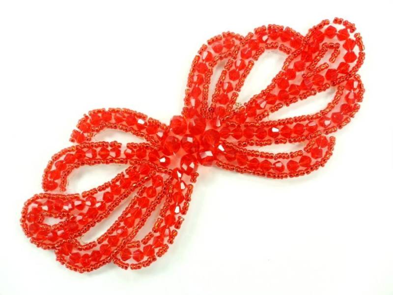 Applique Patch Glass Beladed Red Costume Sewing Motif 5 "Jb213 von gloryshouse