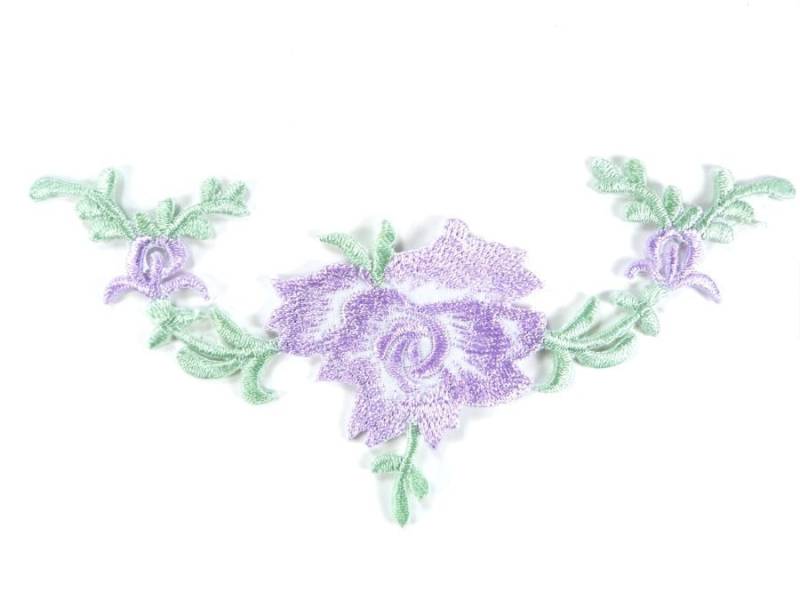 Floral Stickapplikationen Lavendel Tanz Kostüm Handwerk Patch 4.75" Gb700 von gloryshouse