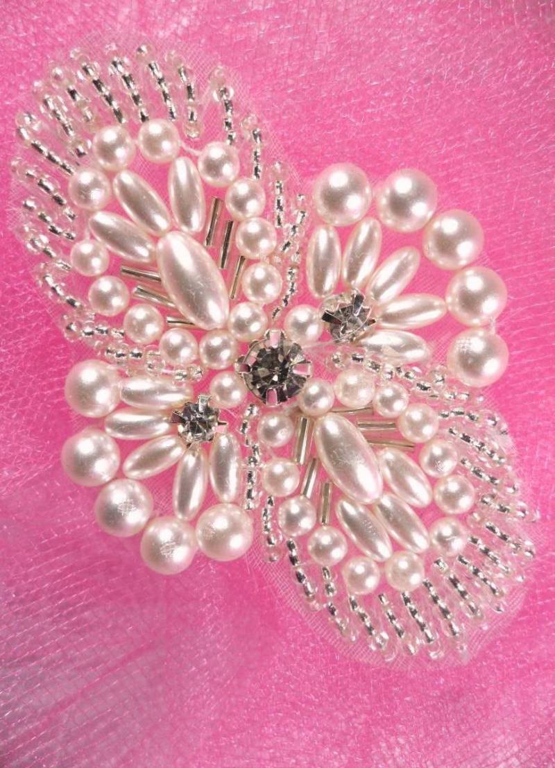 Jb271-Hot-Fix-Silber Perle Perlen Strass-Applikationen Für Nähen Und Basteln 3" Jb271-Slcrp Jb271-Hot-Fix-Silber Perle Perlen Strass-Applikationen Für Nähen Und Basteln 3" Jb271-Slcrp von gloryshouse
