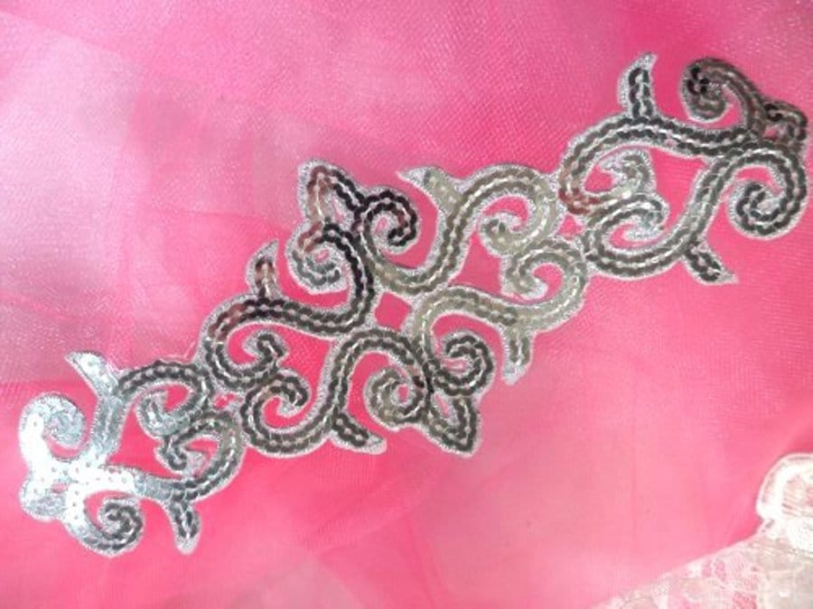 Pailletten Applikation Silber Nähen Kleidung Handwerk Tanz Kostüm Motiv Gb894 von gloryshouse