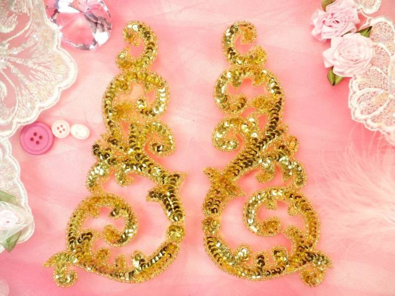 Spiegel Paar Pailletten Aufnäher Gold Mit Perlen Tanzkostüm Motiv Patch Nähen Oder Handwerk Diy 17, 5 cm | 0514x-Gl Spiegel Paar Pailletten Aufnäher Gold Mit Perlen Tanzkostüm Motiv Patch Nähen Oder Handwerk Diy 17, 5 cm | 0514x-Gl von gloryshouse