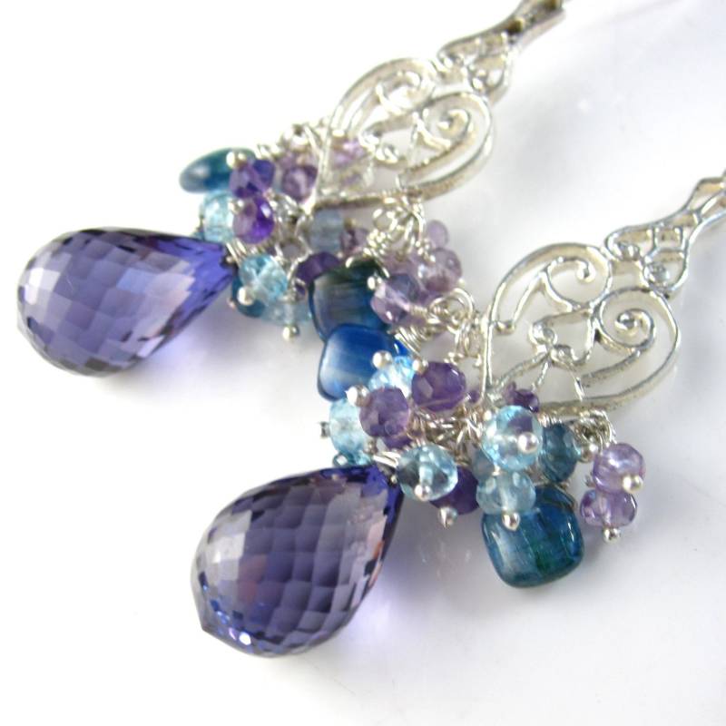 Lila Mitternacht Ohrringe - Alexandrit, Edelstein Und Sterling Silber von glowfly