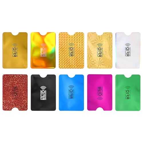 10 Stück RFID-Blockierung Kartenhalter, Unisex Kreditkarten Schutzhülle, EC Karten RFID Blocker, Bankkarte Anti-Diebstahl Swipe Holder, 10 Farben 10 Stück RFID-Blockierung Kartenhalter, Unisex Kreditkarten Schutzhülle, EC Karten RFID Blocker, Bankkarte Anti-Diebstahl Swipe Holder, 10 Farben von glowgare