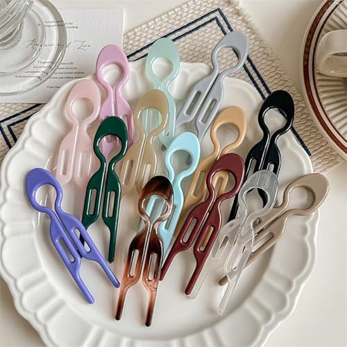 12 Stück französische Haarnadeln, 9 cm, U-förmige Haarnadeln für Frauen in 4 Farben, langlebige und stilvolle französische Twist-Haarnadel für Dutt und Hochsteckfrisuren, Zubehör 12 Stück französische Haarnadeln, 9 cm, U-förmige Haarnadeln für Frauen in 4 Farben, langlebige und stilvolle französische Twist-Haarnadel für Dutt und Hochsteckfrisuren, Zubehör von glowgare