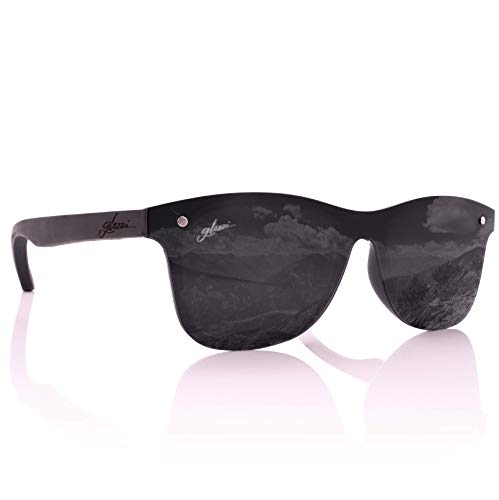 glozzi Sonnenbrille Herren und Damen Holz Polarisiert und Entspiegelt UV400 Schwarz mit Holzbügeln aus Ebenholz und Brillenetui aus Kork glozzi Sonnenbrille Herren und Damen Holz Polarisiert und Entspiegelt UV400 Schwarz mit Holzbügeln aus Ebenholz und Brillenetui aus Kork von glozzi
