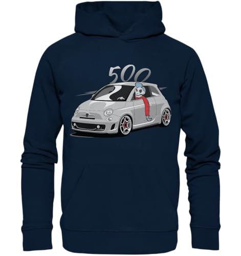 glstkrrn 500 Cinquecento Skulldriver Hoodie, Regular, Unisex, French Navy, XL von glstkrrn